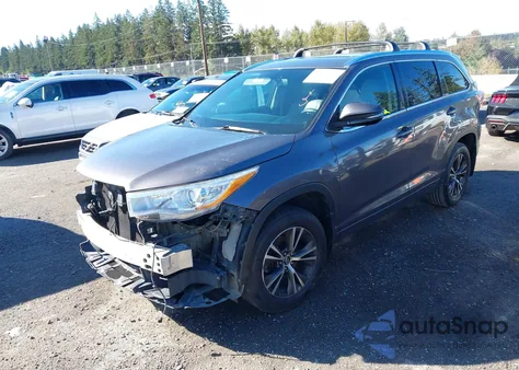 2016 Toyota Highlander Xle V6 из США, поврежденный, VIN 5TDJKRFH3GS319268
